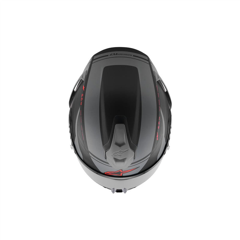 Load image into Gallery viewer, Alpinestars Supertech R7 Helmet A-Core Black/Gray/Red Matte
