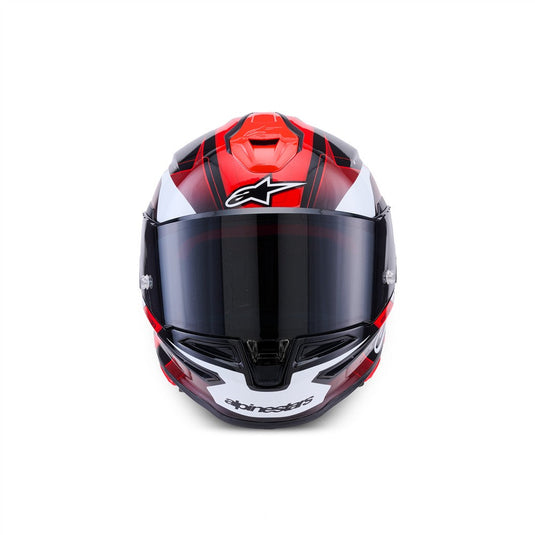 Alpinestars Supertech R7 Helmet Kinetis Black/Red/White Gloss