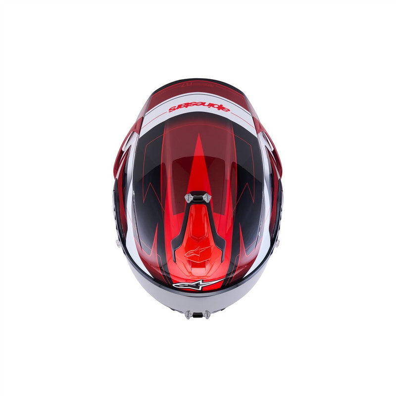 Load image into Gallery viewer, Alpinestars Supertech R7 Helmet Kinetis Black/Red/White Gloss
