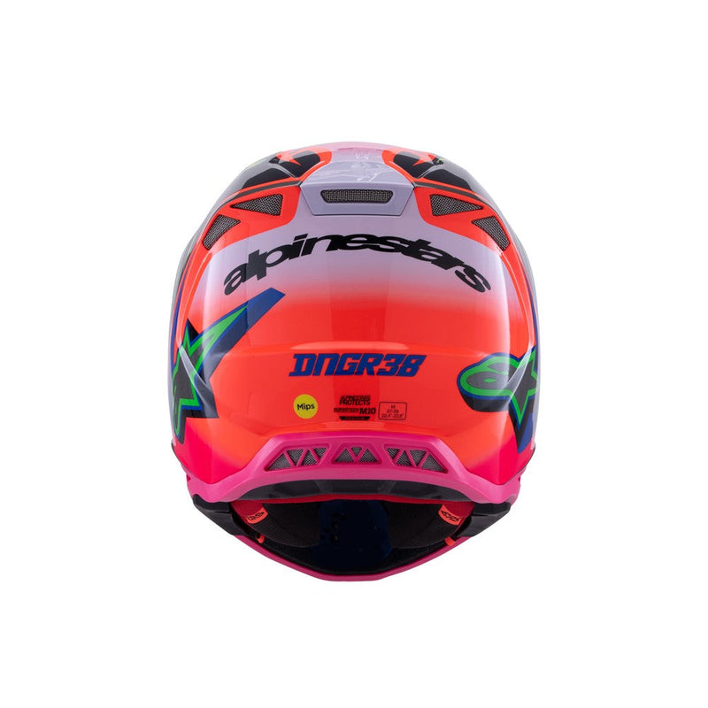 Load image into Gallery viewer, Alpinestars Supertech S-M10 Monster Orange Fluoro/Purple/Pink Fluoro Gloss
