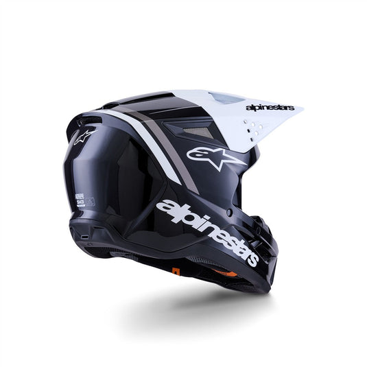 Alpinestars S-M3 Radium Helmet Black/White/Gray Gloss