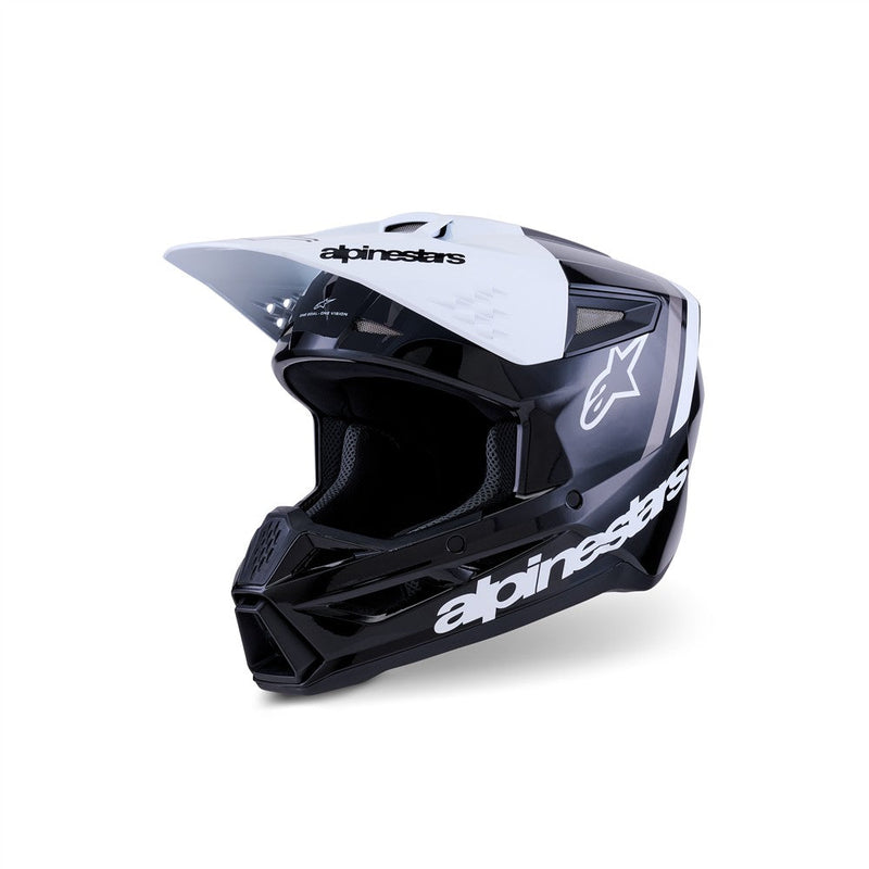 Load image into Gallery viewer, Alpinestars S-M3 Radium Helmet Black/White/Gray Gloss
