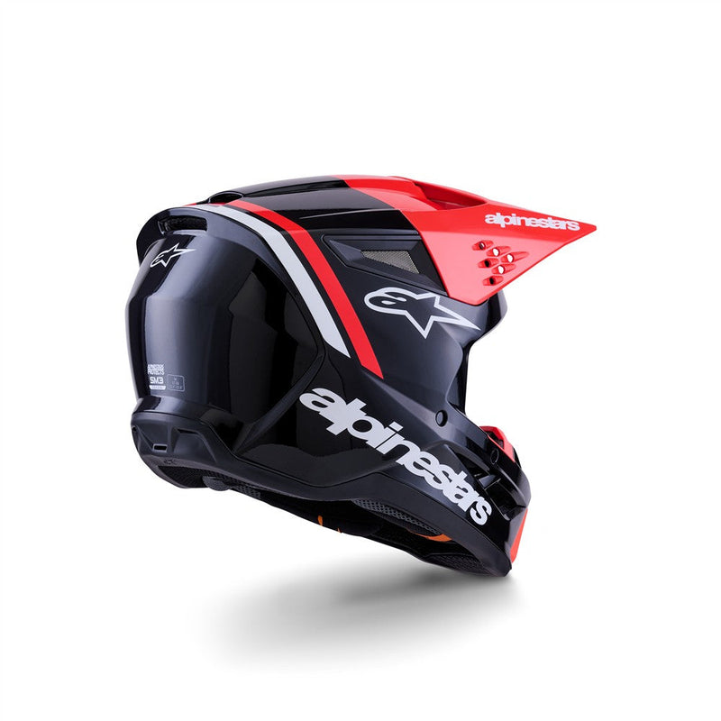 Load image into Gallery viewer, Alpinestars S-M3 Radium Helmet Black/Red Fluoro/White
