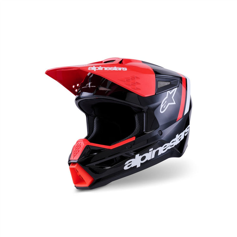 Load image into Gallery viewer, Alpinestars S-M3 Radium Helmet Black/Red Fluoro/White

