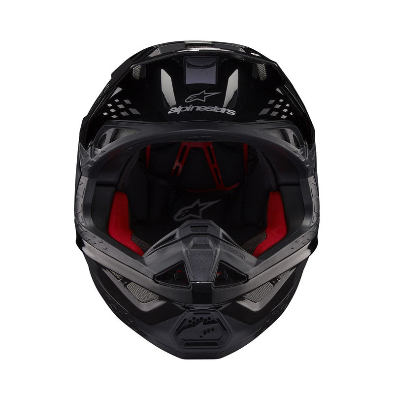 Load image into Gallery viewer, Alpinestars Supertech S-M10 Helmet Flood Black/Dark Gray Matte/Gloss
