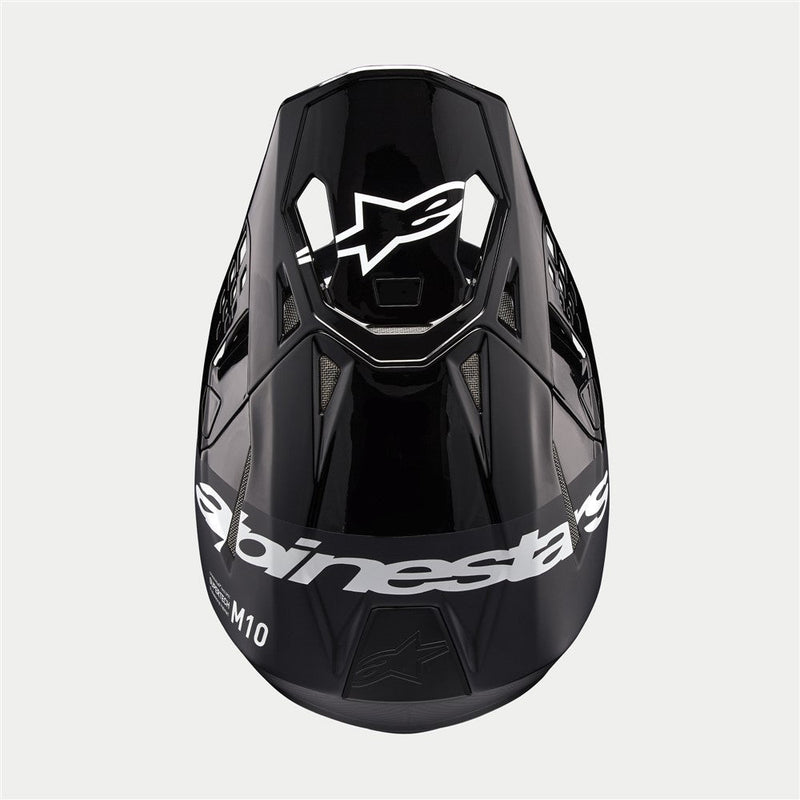 Load image into Gallery viewer, Alpinestars Supertech S-M10 Helmet Flood Black/Dark Gray Matte/Gloss

