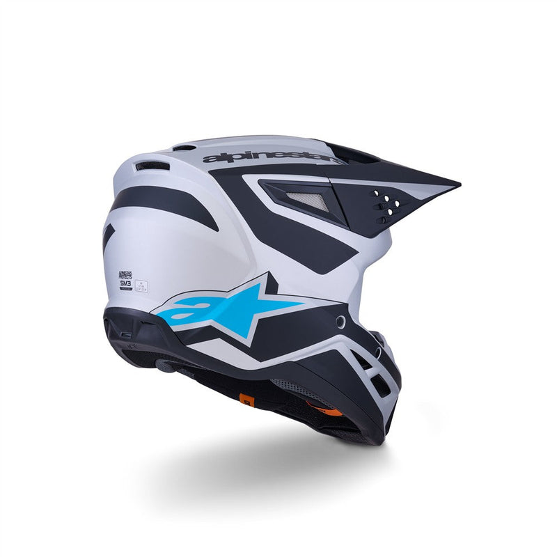 Load image into Gallery viewer, Alpinestars S-M3 Heat Helmet Silver/Blue/Black Matte
