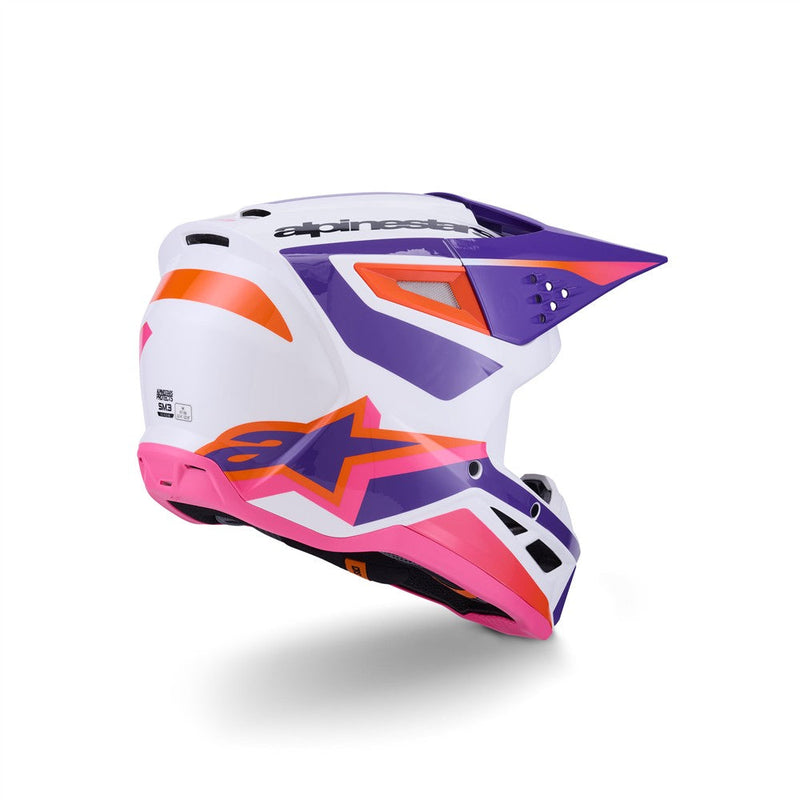 Load image into Gallery viewer, Alpinestars S-M3 Heat Helmet White/Purple/Pink Gloss
