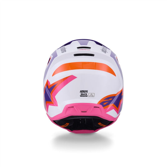 Alpinestars S-M3 Heat Helmet White/Purple/Pink Gloss