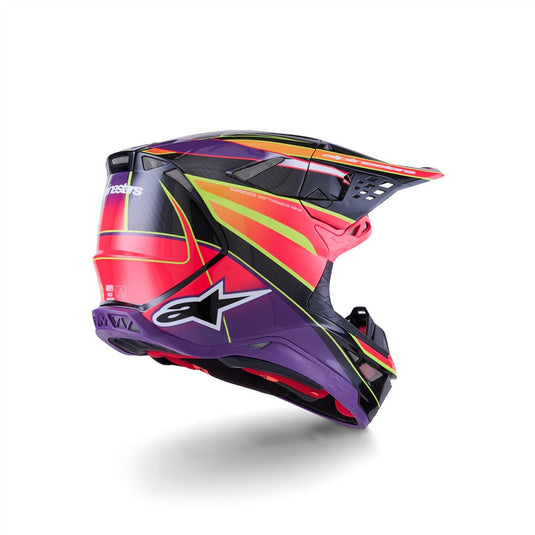 Alpinestars upertech -M10 Helmet Pink/Violet/Yellow Fluoro Gloss