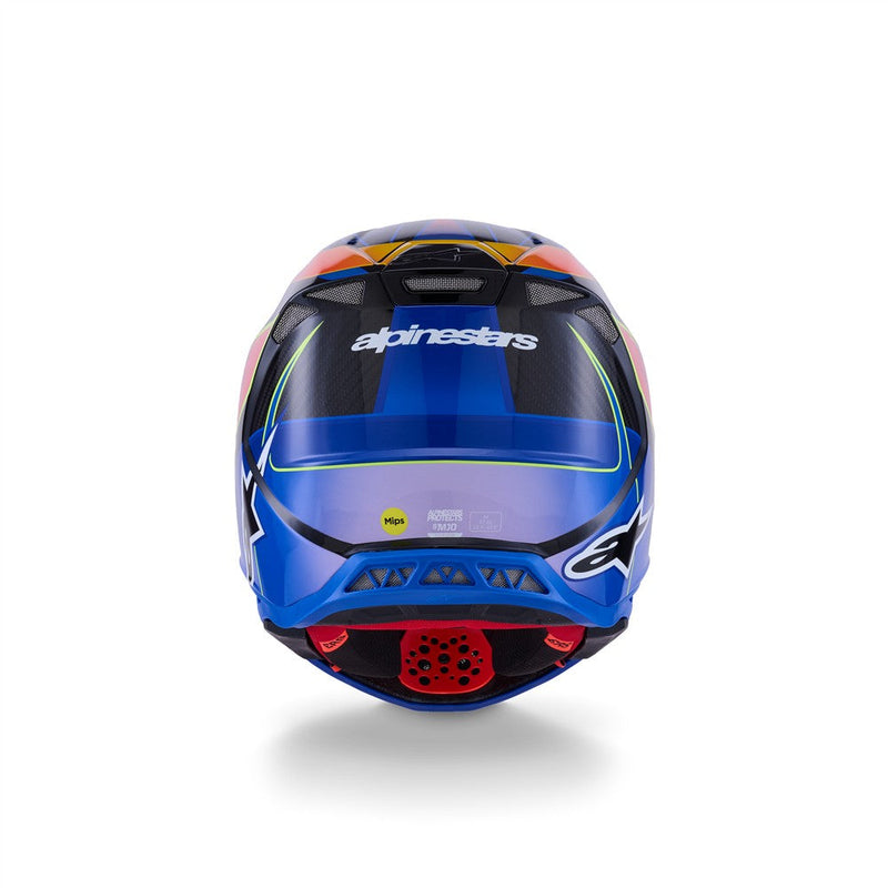 Load image into Gallery viewer, Alpinestars upertech -M10 Helmet Era Blue/Red/Yellow Fluoro Gloss
