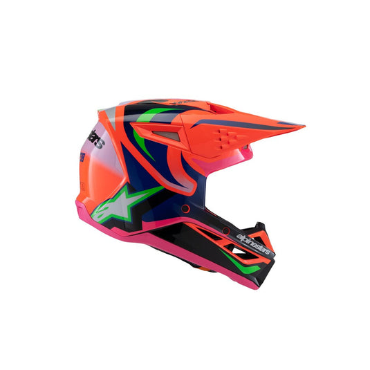 Alpinestars -M3 Youth Helmet Monster Orange Fluoro/Purple/Pink Fluoro Gloss