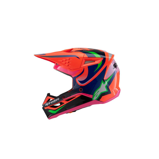 Alpinestars -M3 Youth Helmet Monster Orange Fluoro/Purple/Pink Fluoro Gloss