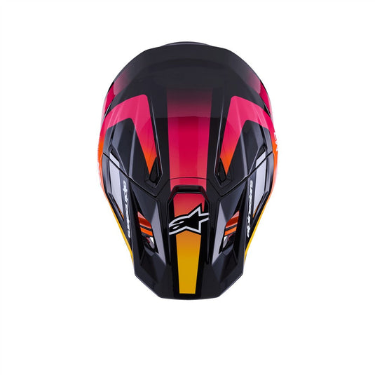 Alpinestars S-M7 Rise Helmet Black/Yellow Fluoro/Pink Gloss