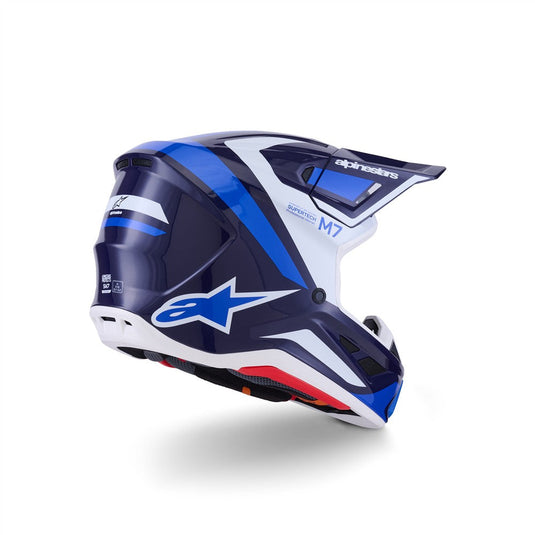Alpinestars S-M7 Rise Helmet Blue/White Gloss