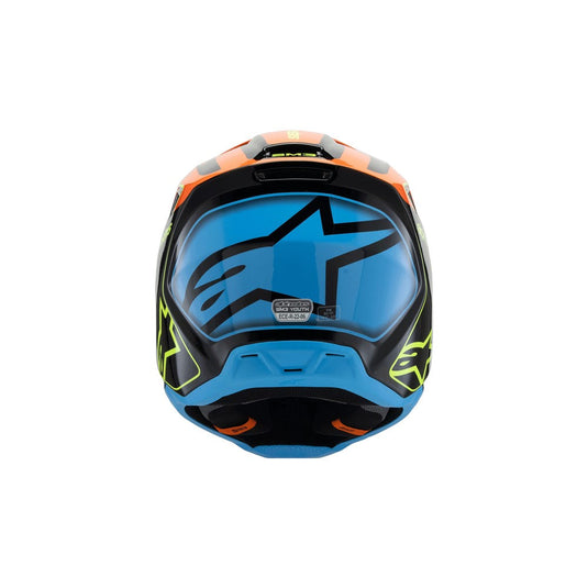 Alpinestars -M3 Youth Helmet Fray Black/Orange/Yellow Fluoro Gloss