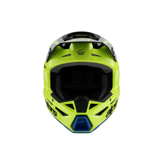 Alpinestars -M3 Youth Helmet Radium Yellow Fluoro/Black/Blue Gloss