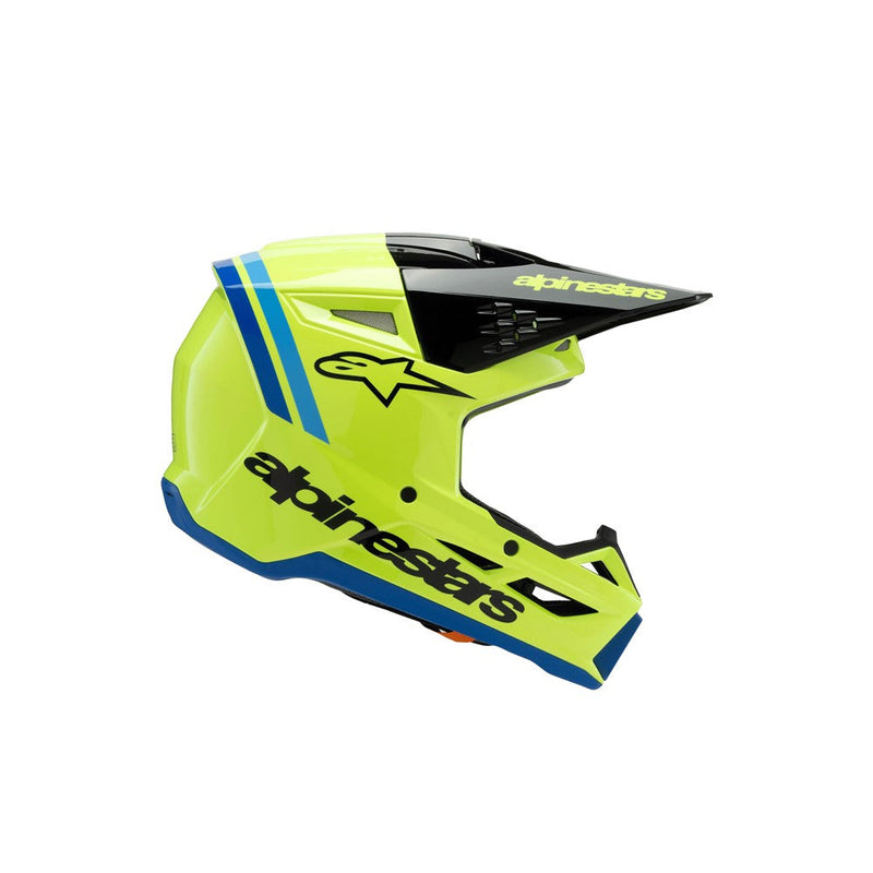 Load image into Gallery viewer, Alpinestars -M3 Youth Helmet Radium Yellow Fluoro/Black/Blue Gloss

