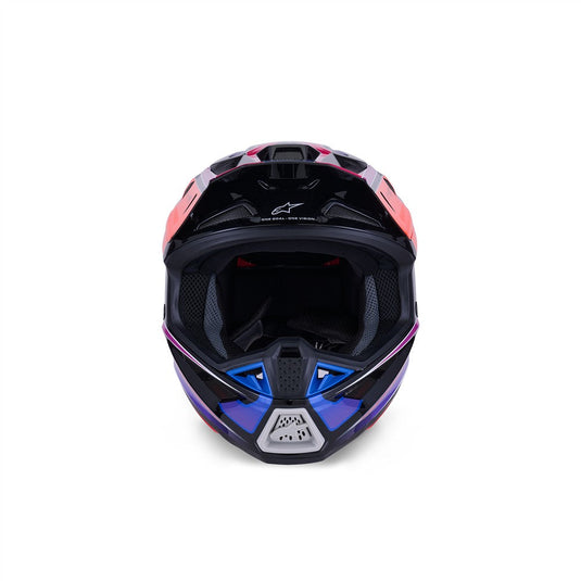 Alpinestars S-M7 Fuse Helmet Blue/Purple/Pink Gloss