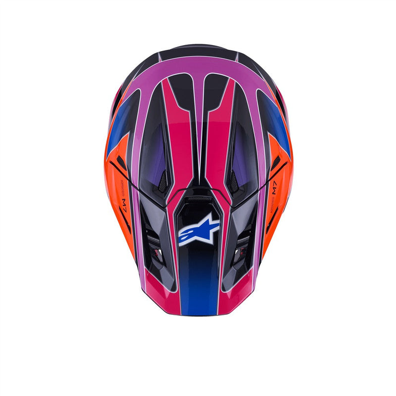 Load image into Gallery viewer, Alpinestars S-M7 Fuse Helmet Blue/Purple/Pink Gloss
