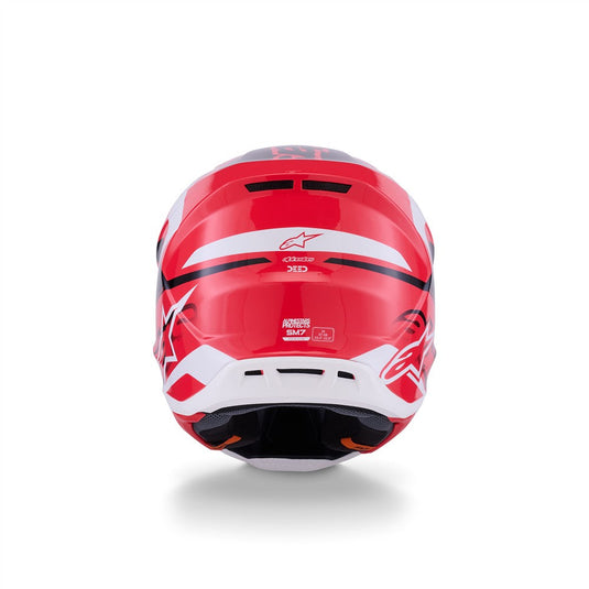 Alpinestars S-M7 Deed Helmet Red/Black/White Gloss