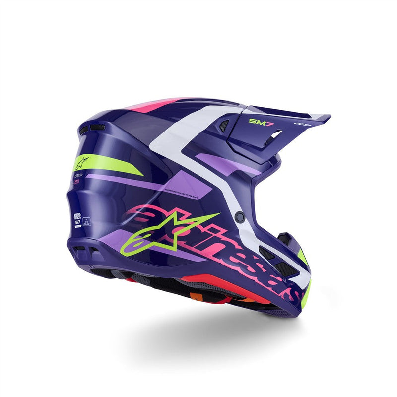 Load image into Gallery viewer, Alpinestars S-M7 Deed Helmet Purple/Pink Gloss
