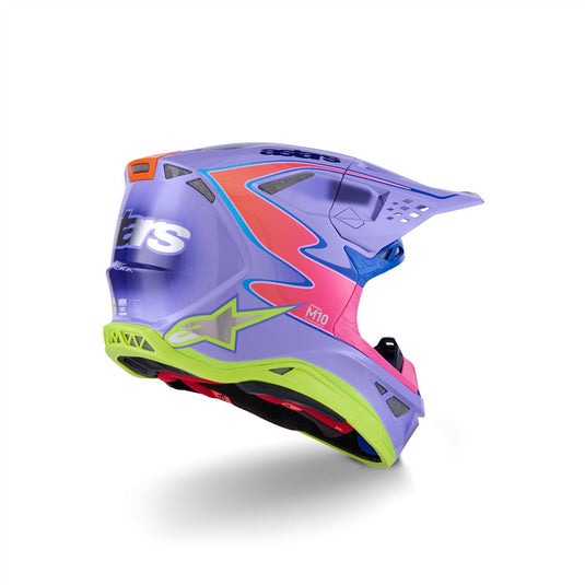 Alpinestars Supertech S-M10 Helmet Jett Lawrence Purple/Pink Fluoro/Yellow Fluoro Gloss