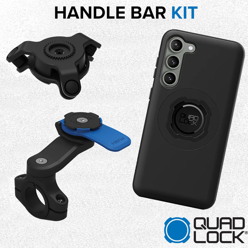 Load image into Gallery viewer, Samsung Galaxy S23+ Handlebar Mount Kit Quad Lock
