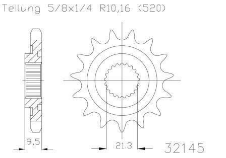 SPROCKET FRONT MOTO MASTER STEEL 14T HONDA CR CRF TRX