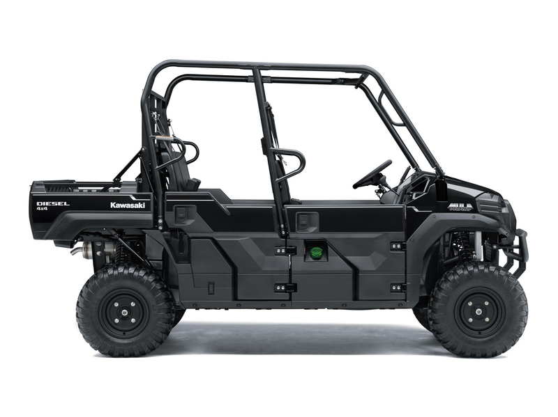 Load image into Gallery viewer, Black Kawasaki utility vehicle on a white background
