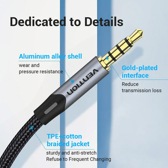 VENTION AUX 3.5MM TO 3.5MM TRS CABLE 50CM FOR SKAA AKIKO/RUSH