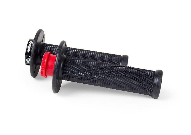Load image into Gallery viewer, HANDLEBAR GRIPS RTECH R20 LOCK ON BLACK BETA 125RR 200RR 250RR 300RR 350RR 390RR 430RR 450RR 480RR
