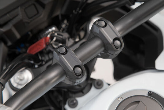 HANDLEBAR BAR RISER SW MOTECH 28MM HANDLEBARS BLACK BENELLI HONDA KTM MOTO GUZZI SUZUKI TRIUMPH