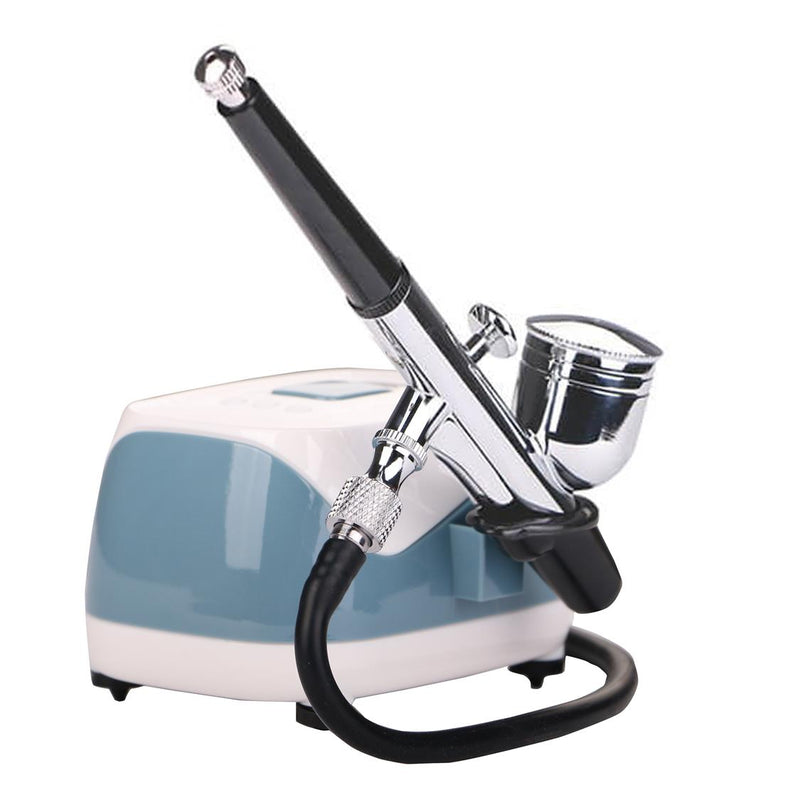 Load image into Gallery viewer, FORMULA AIRBRUSH COMPRESSOR BLUE WITH 0.3MM AIRBRUSH
