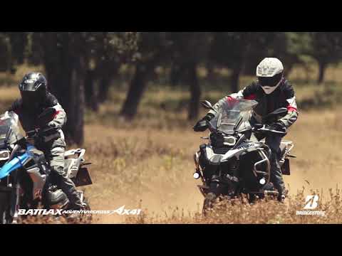 Load and play video in Gallery viewer, Bridgestone AX41 120/90-18 Rear Tubeless Adventure Tyre (65P)
