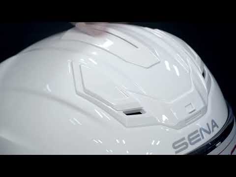 Load and play video in Gallery viewer, Sena Phantom Smart Helmet with Mesh Comms - Gloss Black
