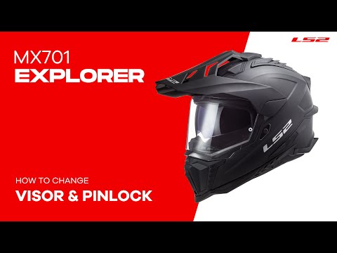 Load and play video in Gallery viewer, LS2 MX701 Explorer Spire Helmet - Black / Titanium / Red 06
