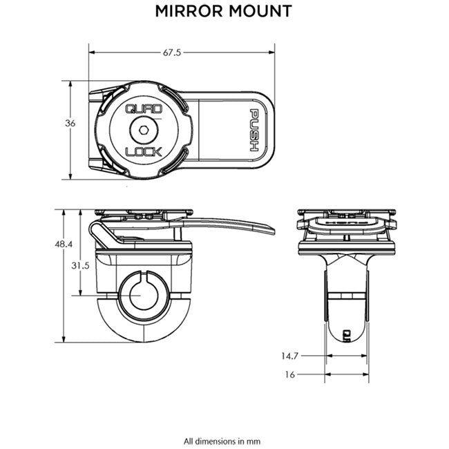 Load image into Gallery viewer, Quadlock-Mirror-Mount-6
