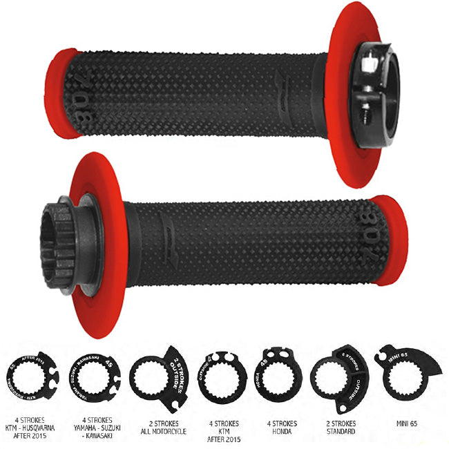 Load image into Gallery viewer, Progrip 708 Lock On Grips Black Red
