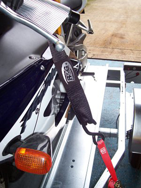 Load image into Gallery viewer, R&amp;G Handlebar Top Strap example ST0001BL
